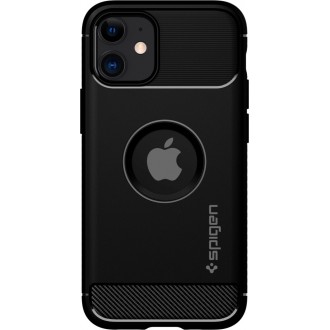 ΘΗΚΗ ΣΙΛΙΚΟΝΗΣ SPIGEN Rugged Armor ΜΑΥΡΗ ΓΙΑ APPLE iPhone 12 / 12 Pro