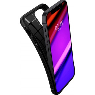 ΘΗΚΗ ΣΙΛΙΚΟΝΗΣ SPIGEN Rugged Armor ΜΑΥΡΗ ΓΙΑ APPLE iPhone 12 / 12 Pro