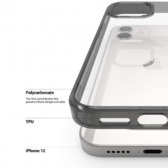 Θήκη TPU Ringke Fusion για Apple iPhone 12 / 12 Pro Smoke Μαύρη