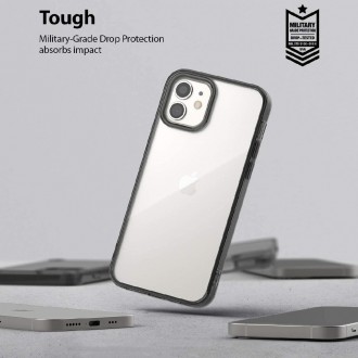 Θήκη TPU Ringke Fusion για Apple iPhone 12 / 12 Pro Smoke Μαύρη