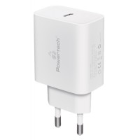 POWERTECH φορτιστής τοίχου PT-1043, USB-C, PD QC3.0, 30W, λευκός