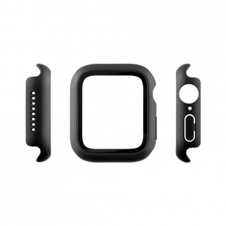 VOLTE-TEL TEMPERED GLASS APPLE WATCH 45mm 1.78" 9H 0.30mm PC EDGE COVER WITH KEY 3D FULL GLUE FULL COVER ΜΑΥΡΗ