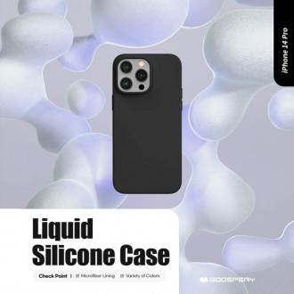Θήκη Goospery Silicone για Apple iPhone 14 Pro Μαύρη