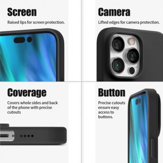 Θήκη Goospery Silicone για Apple iPhone 14 Pro Μαύρη