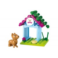 SLUBAN Bricks Girls Dream, Dog House M38-B0513, 18pcs