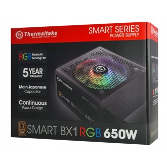 THERMALTAKE τροφοδοτικό PC Smart BX1 RGB 650W, 80 Plus Bronze Active PFC