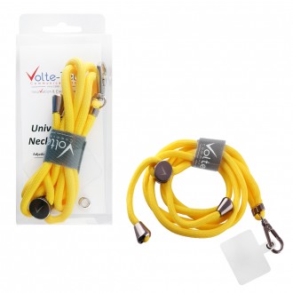 VOLTE-TEL NECK STRAP - ΛΟΥΡΑΚΙ ΛΑΙΜΟΥ ΓΙΑ ΘΗΚΕΣ ΚΙΤΡΙΝΟ VT39