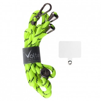 VOLTE-TEL NECK STRAP - ΛΟΥΡΑΚΙ ΛΑΙΜΟΥ ΓΙΑ ΘΗΚΕΣ ΛΑΧΑΝΙ ΜΕ ΜΑΥΡΕΣ ΡΙΓΕΣ VT37