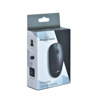 POWERTECH Ασύρματο ποντίκι, Οπτικό, 1200DPI, μαύρο