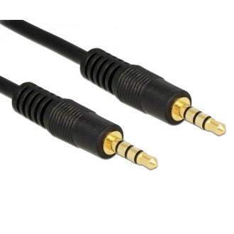POWERTECH καλώδιο 3.5mm PTR-0068, AUX, 24 AWG, copper, 0.50m, μαύρο