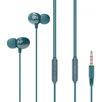 YISON earphones με μικρόφωνο X5, 3.5mm, 1.2m, μπλε