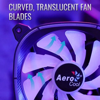 AEROCOOL LED ανεμιστήρας ASTRO-12F, 6-pin connector, 120mm, ARGB