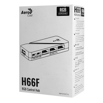 AEROCOOL RGB control hub H66F, με ασύρματο χειριστήριο, 8 connectors