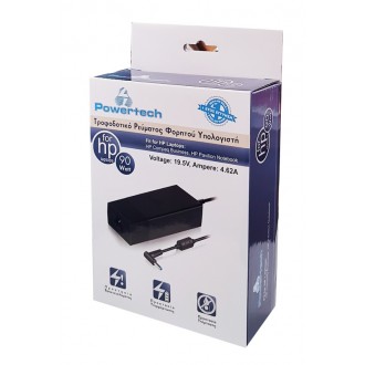 POWERTECH τροφοδοτικό laptop PT-286 για HP, 90W, 19.5V - 4.62A POWERTECH τροφοδοτικό laptop PT-286 για HP, 90W, 19.5V - 4.62A
