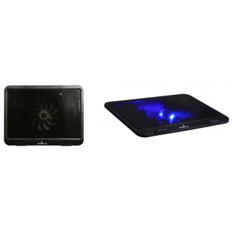 POWERTECH Βάση & ψύξη laptop PT-740 έως 15.6", 125mm fan, LED, μαύρο