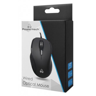 POWERTECH ενσύρματο ποντίκι PT-937, οπτικό, 1000DPI, μαύρο