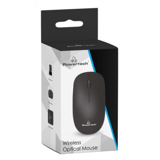 POWERTECH ασύρματο ποντίκι PT-965, οπτικό, 1600DPI, μαύρο