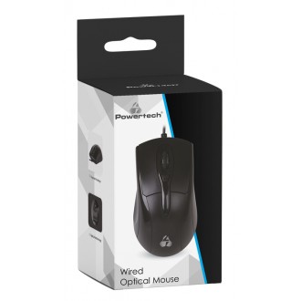 POWERTECH ενσύρματο ποντίκι PT-969, οπτικό, 1600DPI, μαύρο