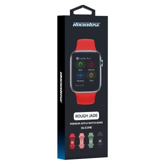 ROCKROSE band σιλικόνης Rough Jade για Apple Watch 42/44mm, κόκκινο