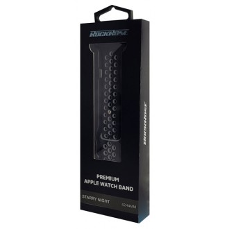 ROCKROSE band σιλικόνης Starry Night για Apple Watch 42/44mm, μαύρο