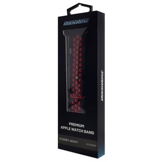 ROCKROSE band σιλικόνης Starry Night για Apple Watch 42/44mm, μαύρο