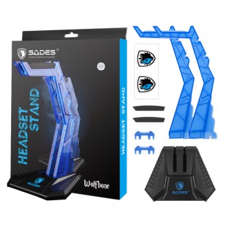 SADES Stand Wolfbone D1 για headset, μπλε