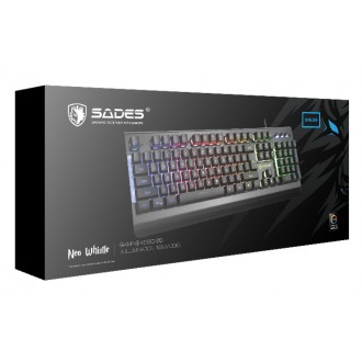 SADES gaming πληκτρολόγιο Neo Whistle SA-KB105, RGB, αθόρυβο, μαύρο