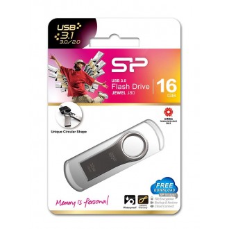 SILICON POWER USB Flash Drive Jewel 80, 16GB, USB 3.2 Gen 1, Titanium