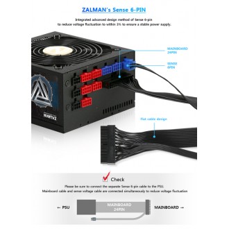 ZALMAN τροφοδοτικό Watttera 800W ZM800-EBTII, Active PFC, 80 Plus Gold